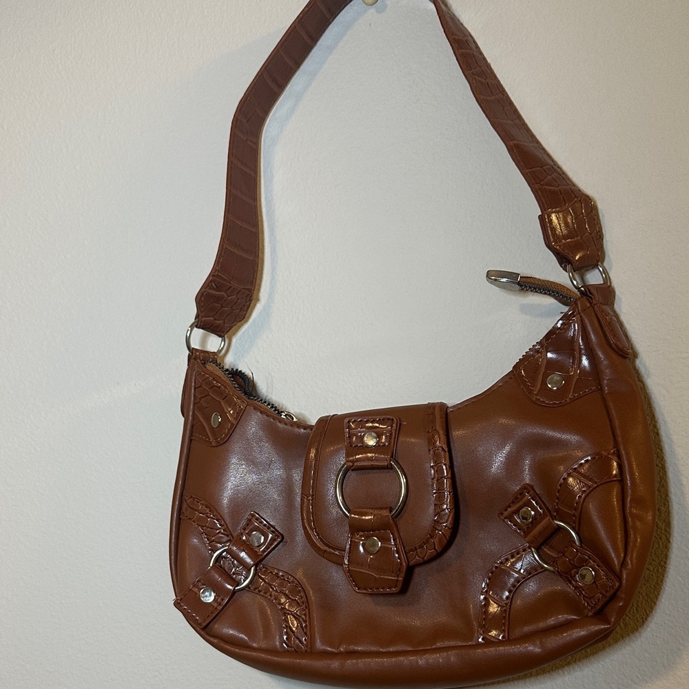 Brown Leather Shoulder Bag - Picture 3 of 9